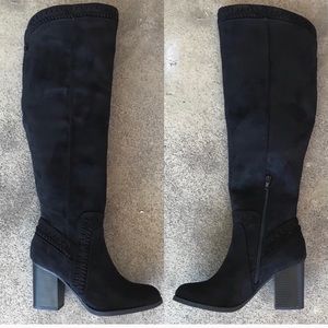 Soda Black Heeled Boots